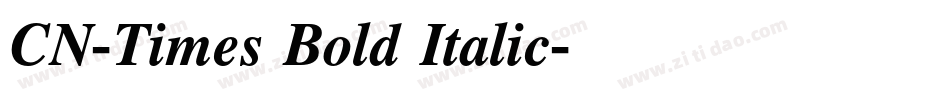 CN-Times Bold Italic字体转换